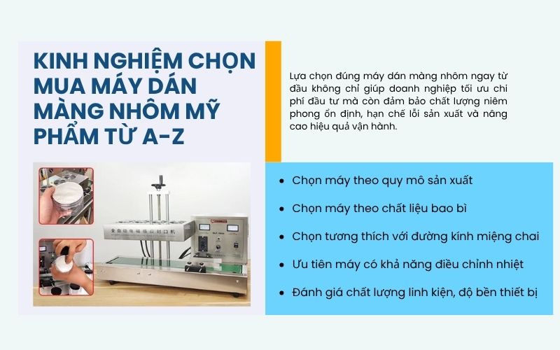 Kinh nghiệm chọn mua máy dán màng nhôm mỹ phẩm từ A-Z