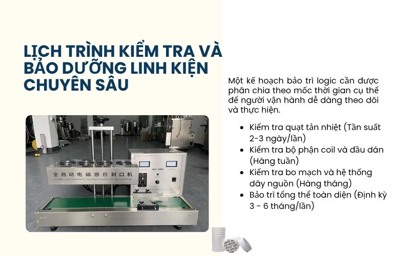 Lịch trình kiểm tra và bảo dưỡng linh kiện chuyên sâu