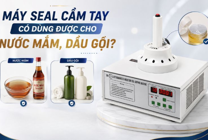 Máy seal cầm tay có dùng được cho nước mắm, dầu gội không