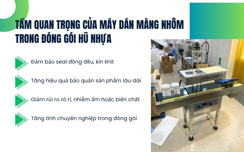 Tầm quan trọng của máy dán màng nhôm trong đóng gói hũ nhựa