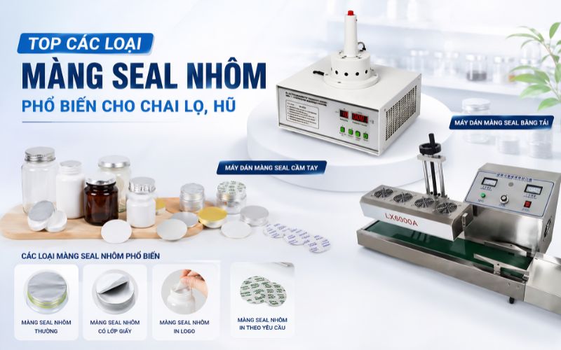 Top các loại màng seal nhôm phổ biến cho chai lọ, hũ