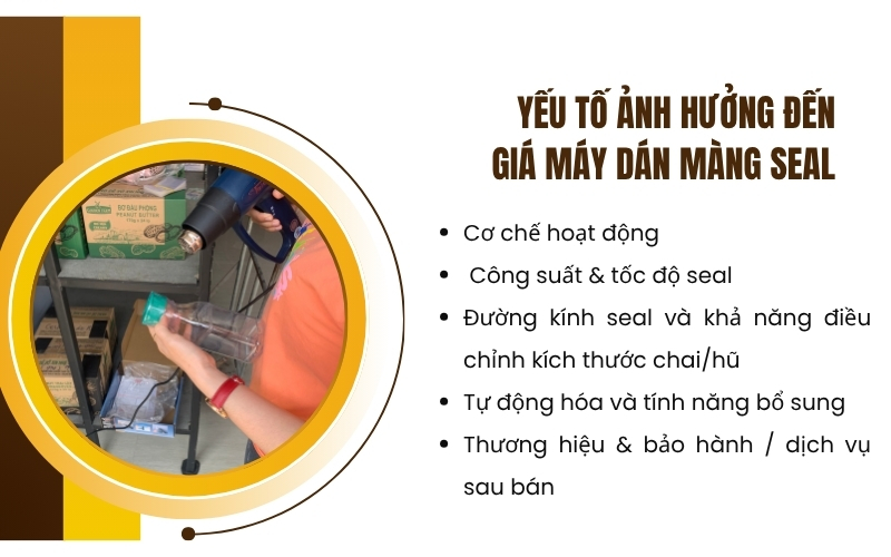 Yếu tố ảnh hưởng đến giá máy dán màng seal
