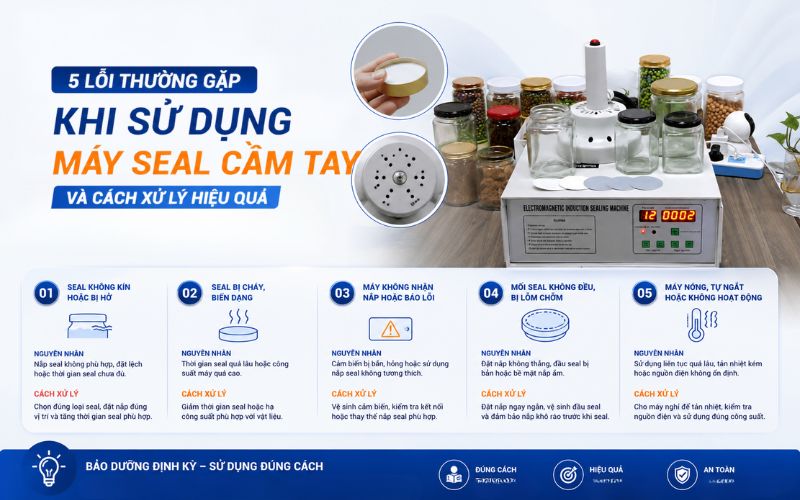 5 lỗi thường gặp khi sử dụng máy seal cầm tay và cách xử lý