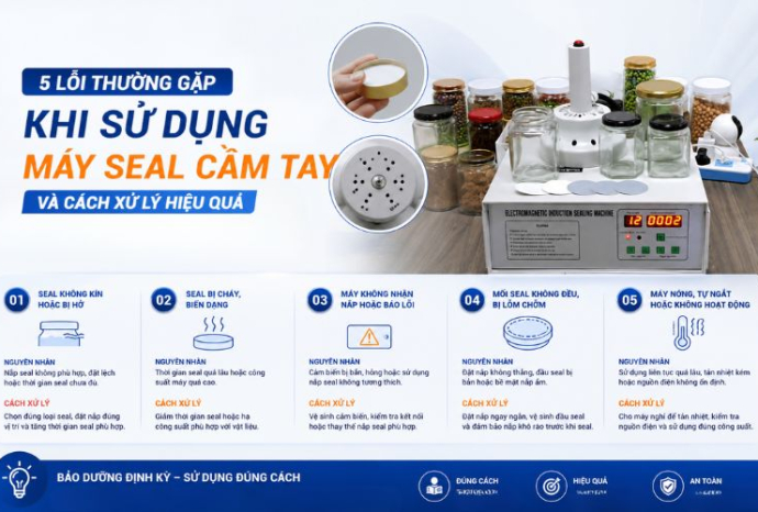 5 lỗi thường gặp khi sử dụng máy seal cầm tay và cách xử lý