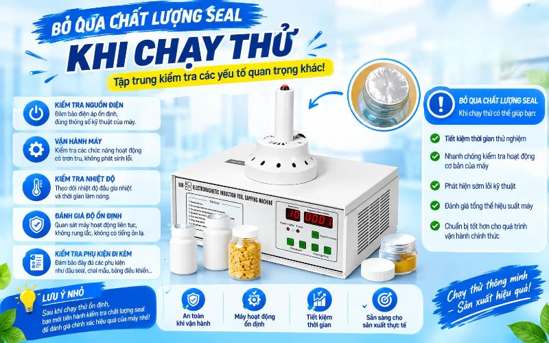 Bỏ qua chất lượng seal khi chạy thử