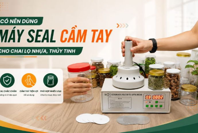 Có nên dùng máy seal cầm tay cho chai lọ nhựa, thủy tinh