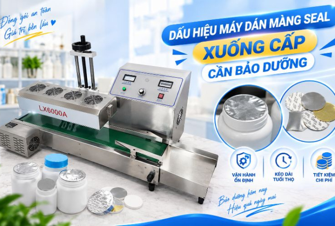 Dấu hiệu máy dán màng seal xuống cấp cần bảo dưỡng