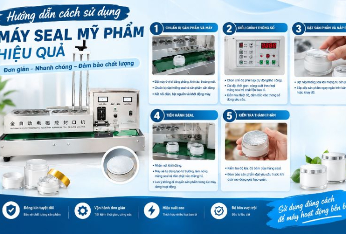 Hướng dẫn cách sử dụng máy seal mỹ phẩm hiệu quả