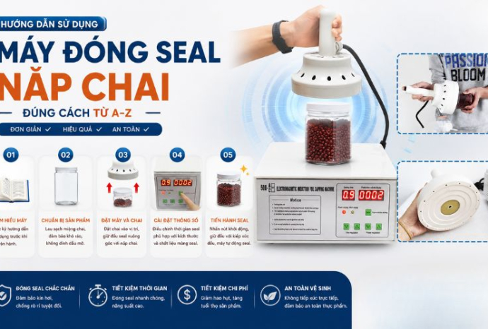 Hướng dẫn sử dụng máy đóng seal nắp chai đúng cách từ A-Z
