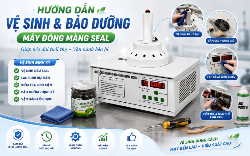 Hướng dẫn vệ sinh và bảo dưỡng máy đóng màng seal đúng cách