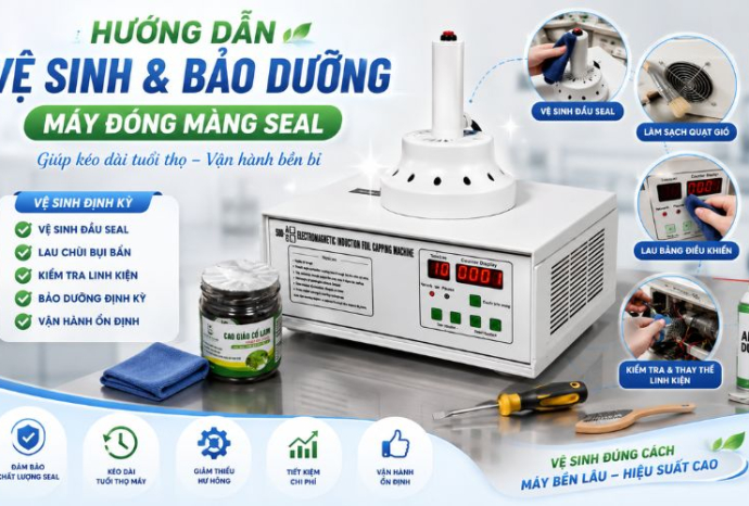 Hướng dẫn vệ sinh và bảo dưỡng máy đóng màng seal đúng cách