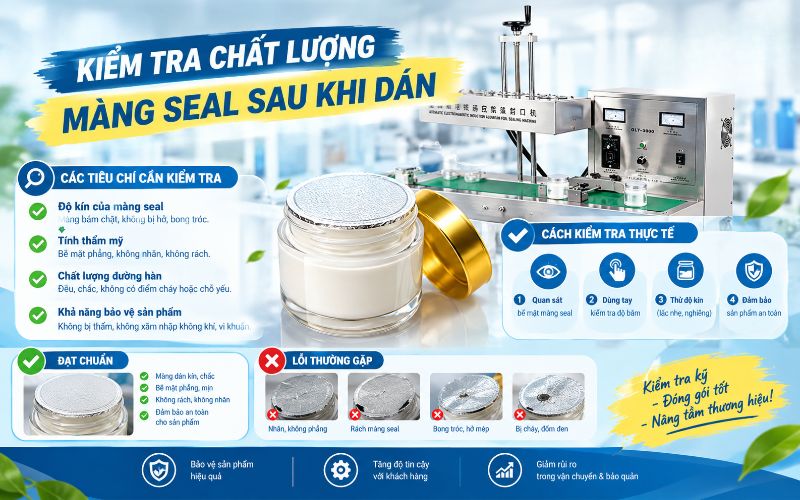Kiểm tra chất lượng màng seal sau khi dán