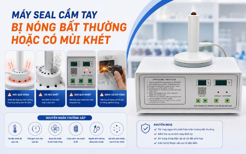 Máy bị nóng bất thường hoặc có mùi khét