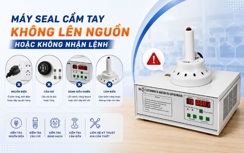 Máy không lên nguồn hoặc không nhận lệnh
