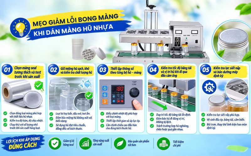 Mẹo giảm lỗi bong màng khi dán màng hũ nhựa