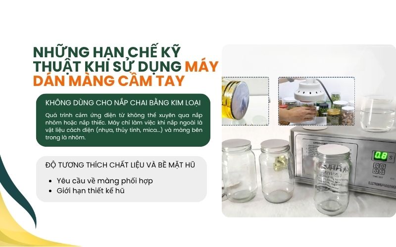 Những hạn chế kỹ thuật khi sử dụng máy dán màng cầm tay