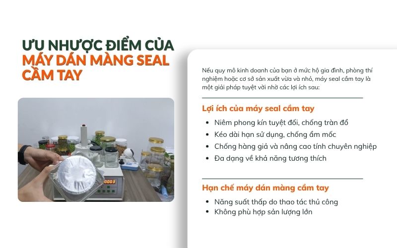 Ưu nhược điểm của máy dán màng seal cầm tay
