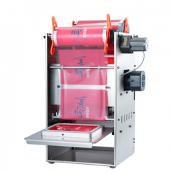 Máy dán miệng khay bán tự động Yamafuji DF300T