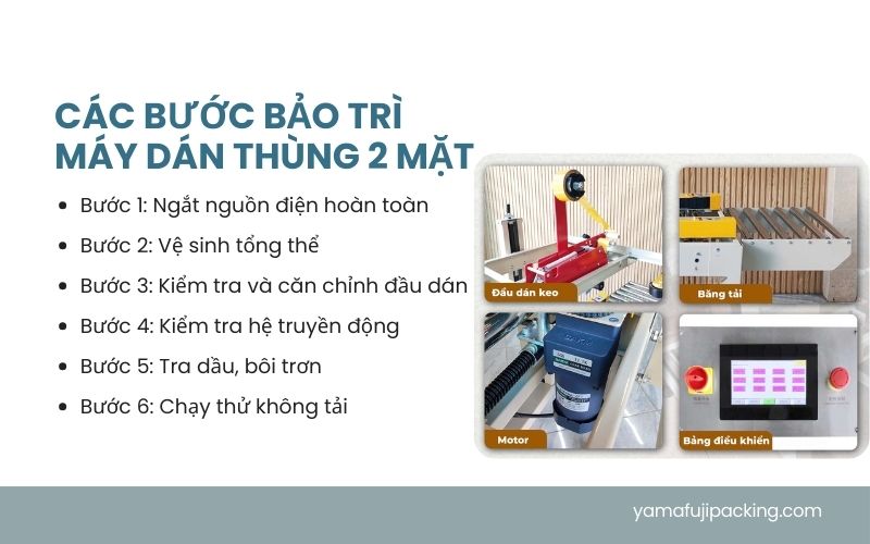 Các bước bảo trì máy dán thùng 2 mặt