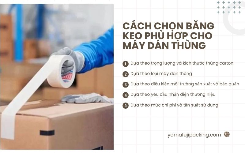 Cách chọn băng keo phù hợp cho máy dán thùng