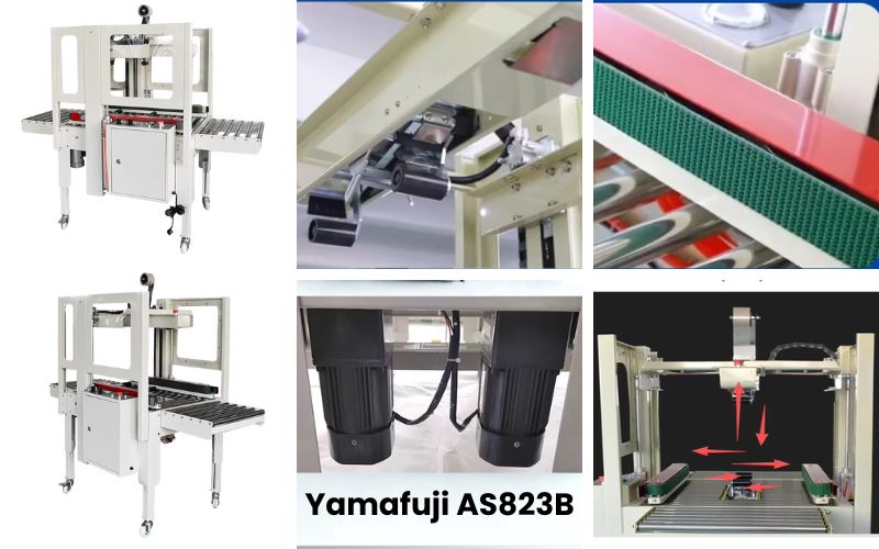 Cấu tạo đặc biệt của máy dán thùng Yamafuji AS823B 