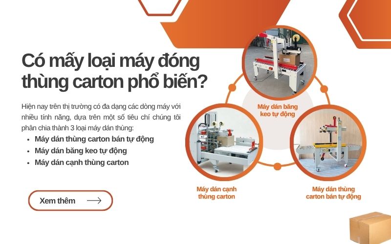 Có mấy loại máy đóng thùng carton phổ biến?