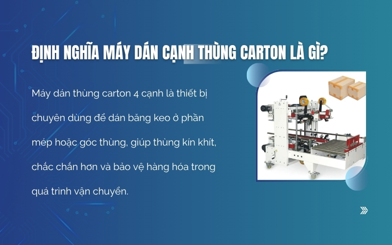 Định nghĩa Máy dán cạnh thùng carton là gì?
