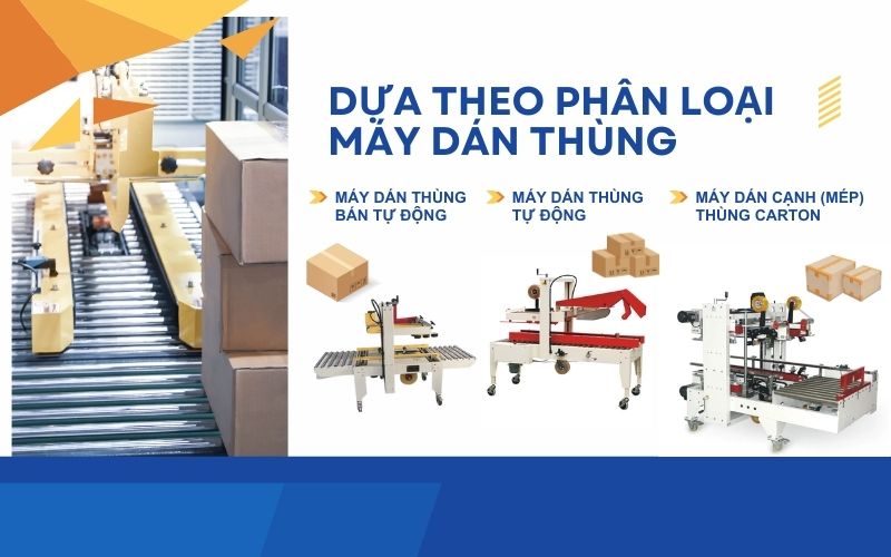 Dựa theo phân loại máy dán thùng