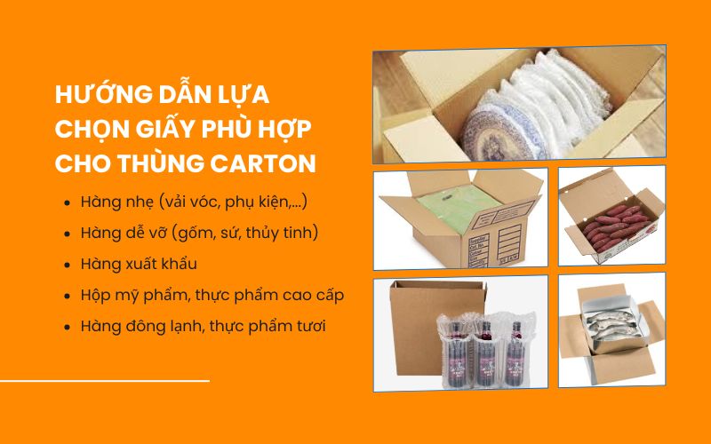 Hướng dẫn lựa chọn giấy phù hợp cho thùng carton