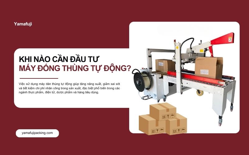 Khi nào cần đầu tư máy đóng thùng tự động?