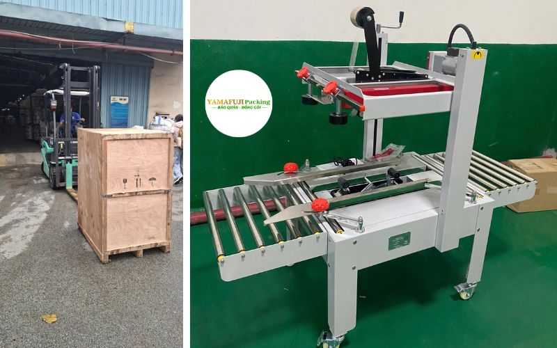 Kĩ thuật Yamafuji bàn giao máy đóng thùng carton 6050
