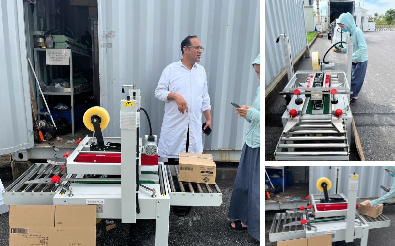 Kĩ thuật bàn giao máy dán thùng caton yamafugi fxj 6050