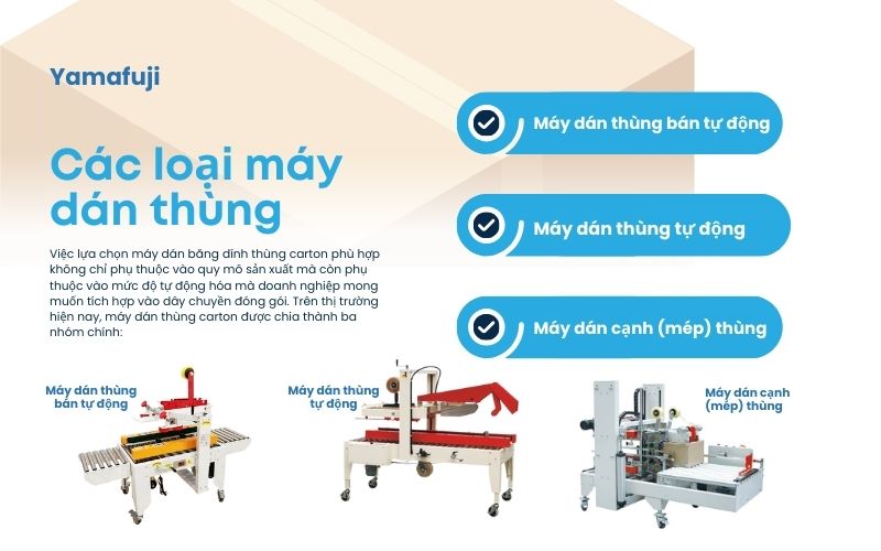 Loại máy dán băng dính thùng carton sử dụng 