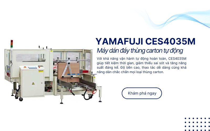 Máy dán đáy thùng carton tự động yamafuji CES4035M