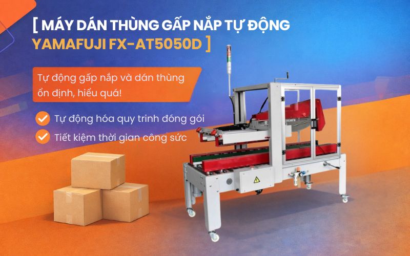 Máy dán thùng gập nắp tự động Yamafuji FX-AT5050D