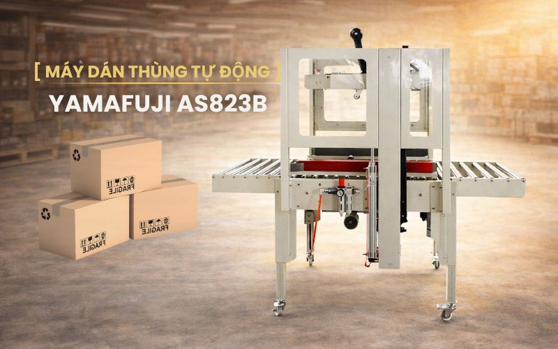 Máy dán thùng tự động Yamafuji AS823B chínhy hãng