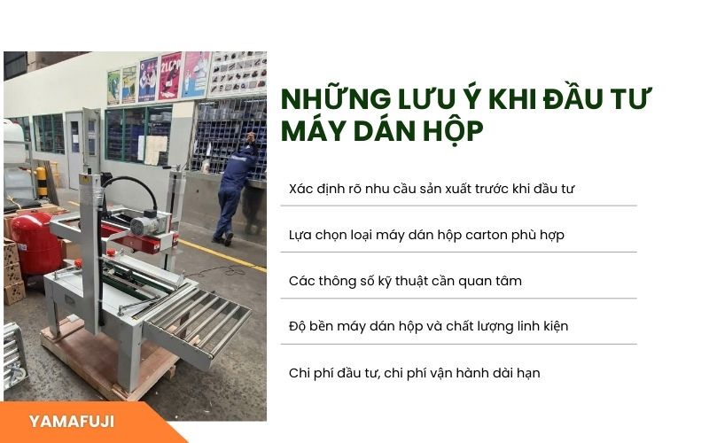 Những lưu ý khi đầu tư máy dán hộp