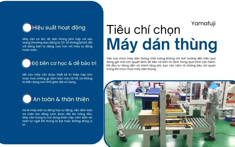 Tiêu chí chọn máy dán thùng chất lượng 