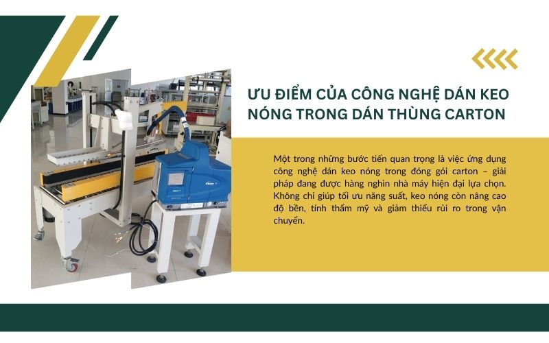 Ưu điểm của công nghệ dán keo nóng trong dán thùng carton 