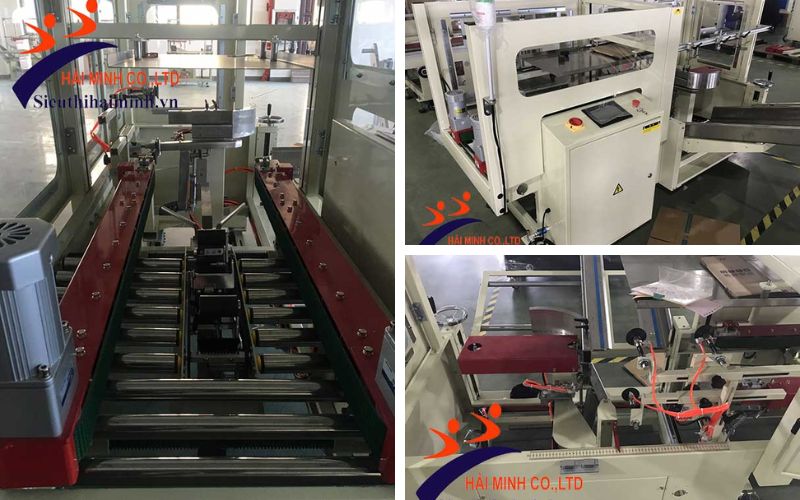 ảnh thực tế cấu tạo máy dán đáy thùng yamafuji CES4035M