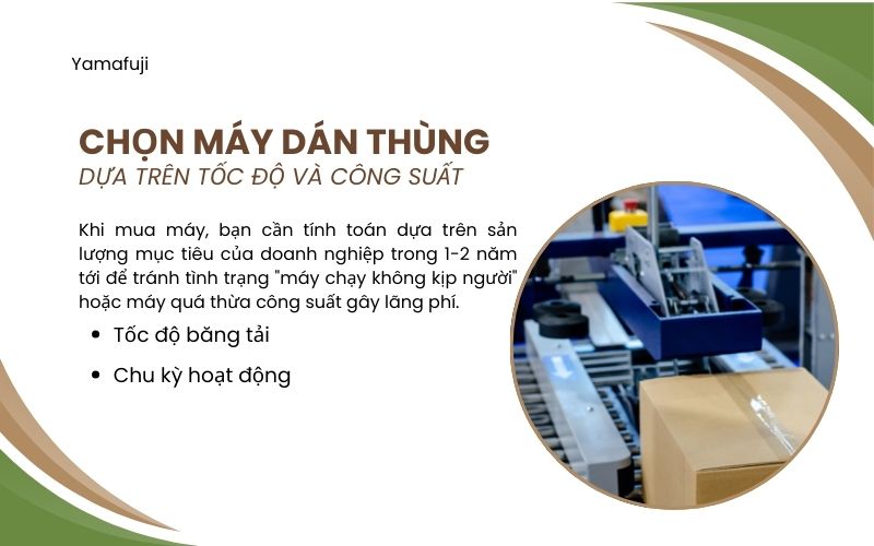 Chọn máy dán thùng dựa trên tốc độ và công suất