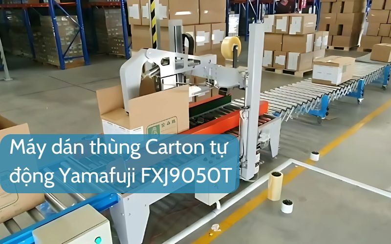 dây chuyền máy dán thùng carton tự động Yamafuji FXJ9050T 