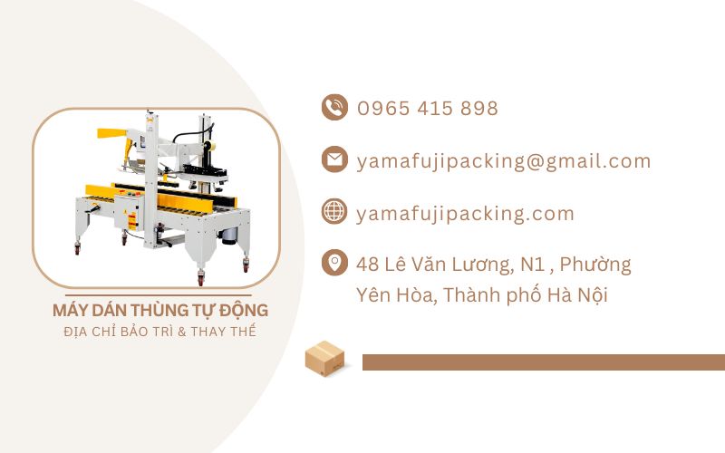 địa chỉ bảo trì & thay thế máy dán thùng tự động 