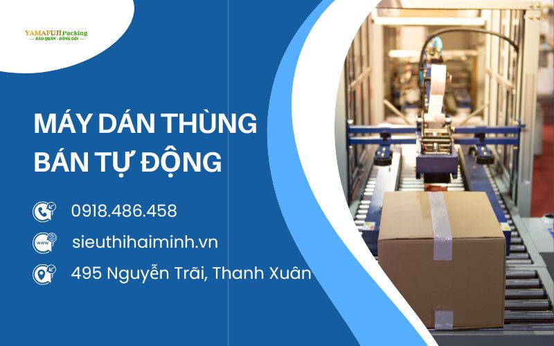 máy dán thùng carton bán tự động ưa chuộng 