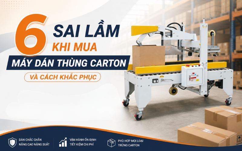 6 Sai lầm khi mua máy dán thùng carton và cách khắc phục