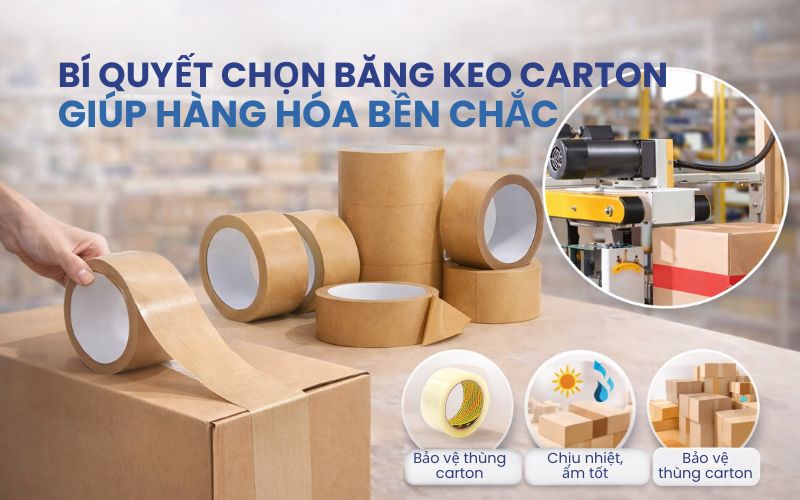 Bí quyết chọn băng keo carton giúp hàng hóa bền chắc