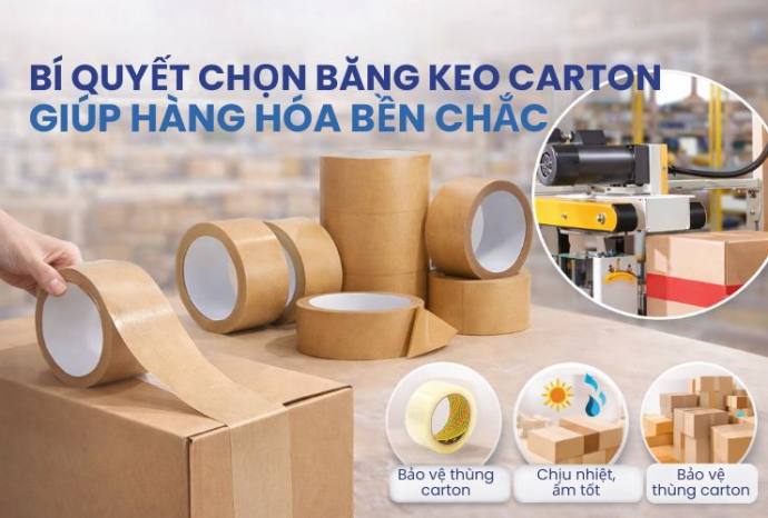 Bí quyết chọn băng keo carton giúp hàng hóa bền chắc