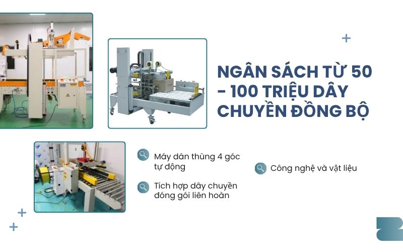 Ngân sách từ 50 - 100 triệu dây chuyền đồng bộ