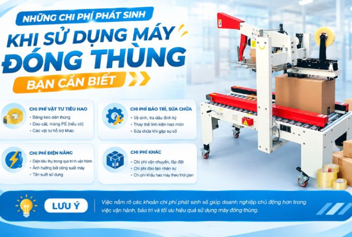 Những chi phí phát sinh khi sử dụng máy đóng thùng bạn cần biết