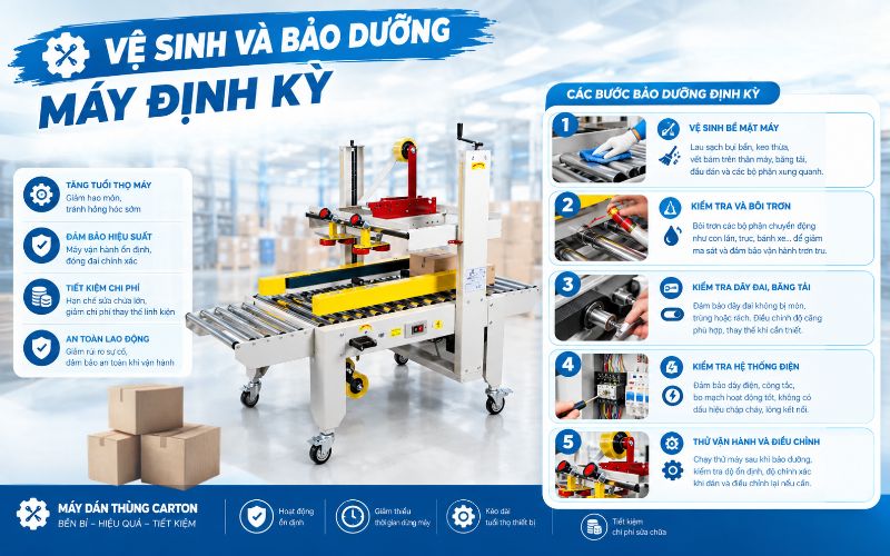 Vệ sinh và bảo dưỡng máy định kỳ